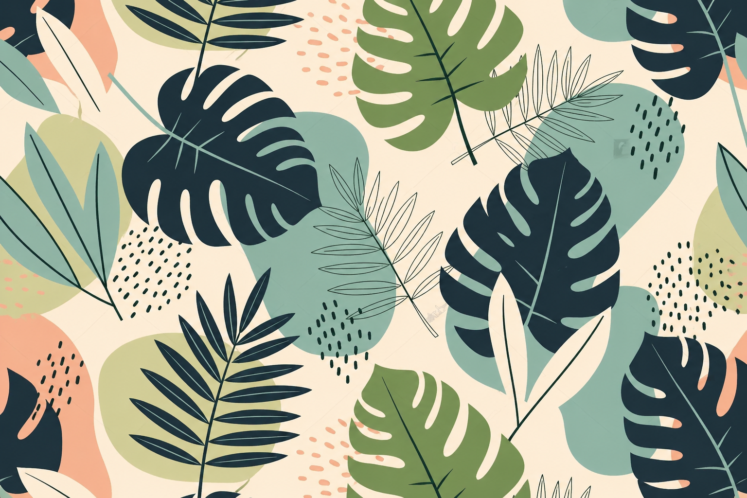 Modern Tropical Abstract Fusion