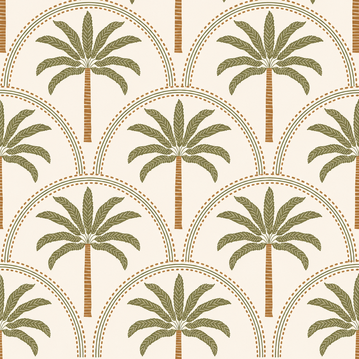 Palm Arch Pattern Classic Repeat