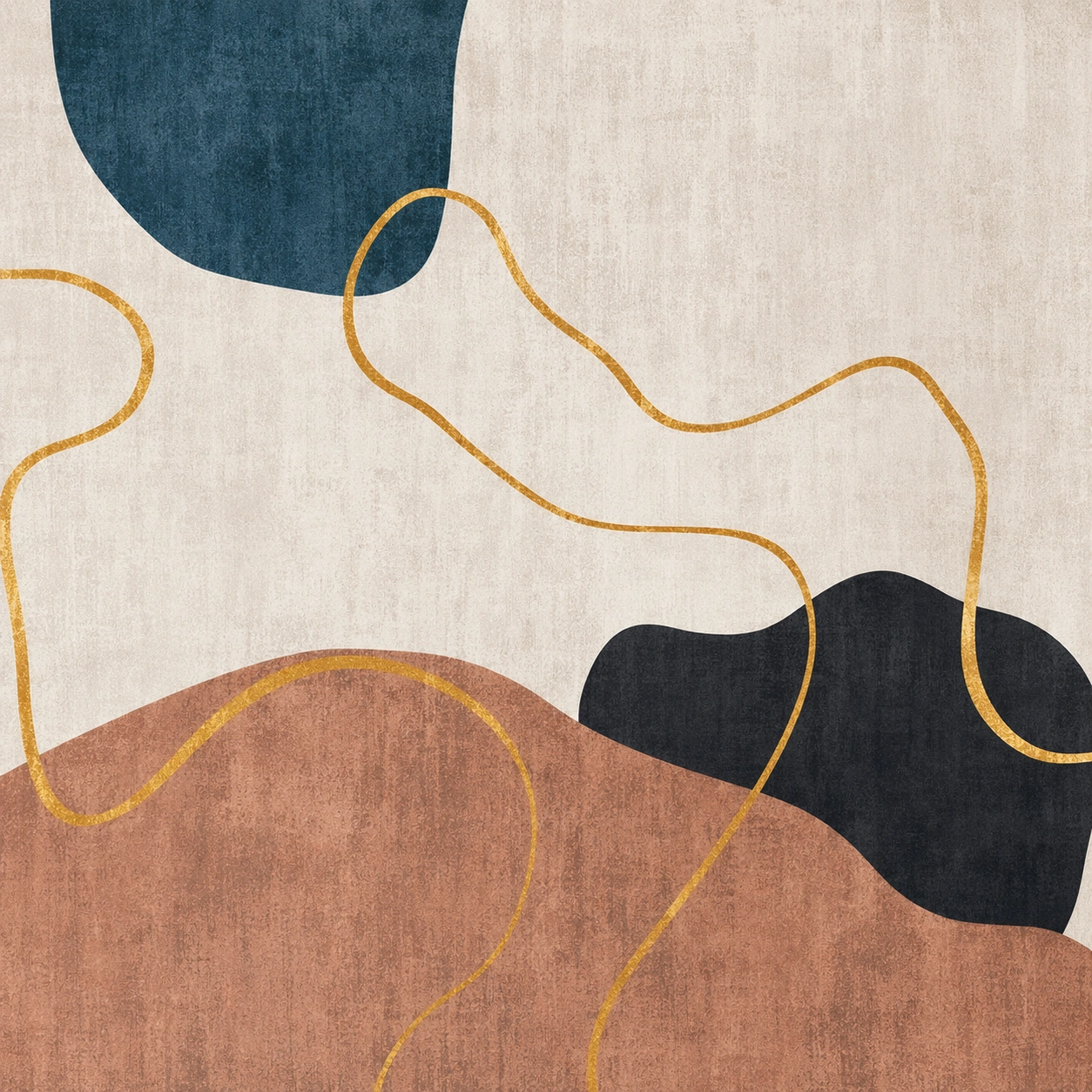 Golden Flow Abstract